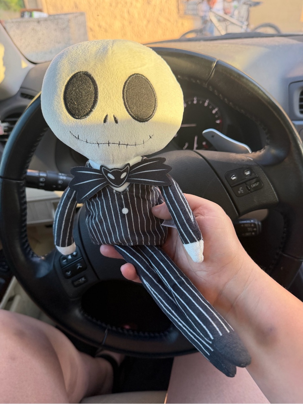 Disney Jack Skellington Plush - Black & White Pinstripe